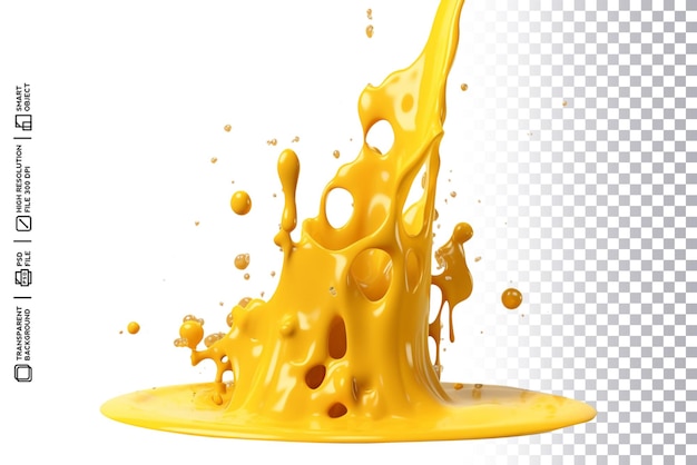 A drop of cheese with transparent background