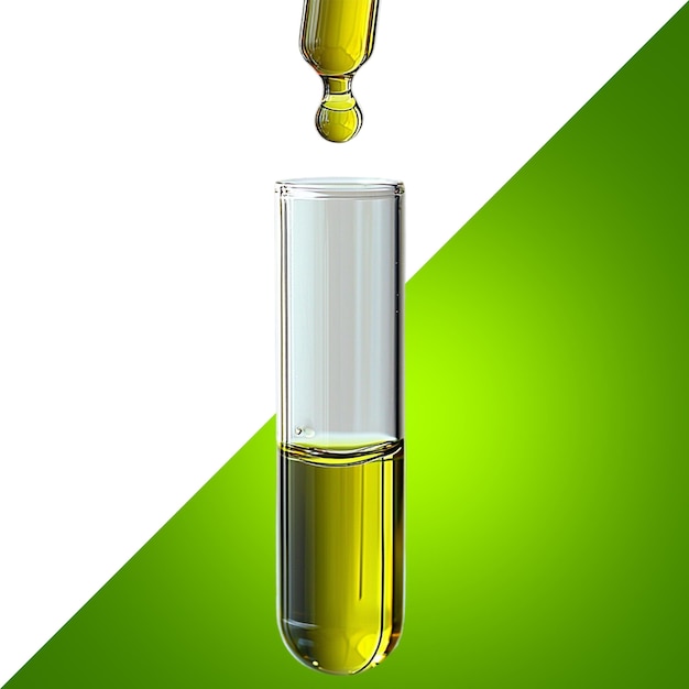 Droplet of liquid being added to a test tube