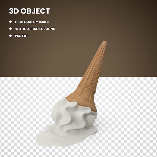 Dropped ice cream cone