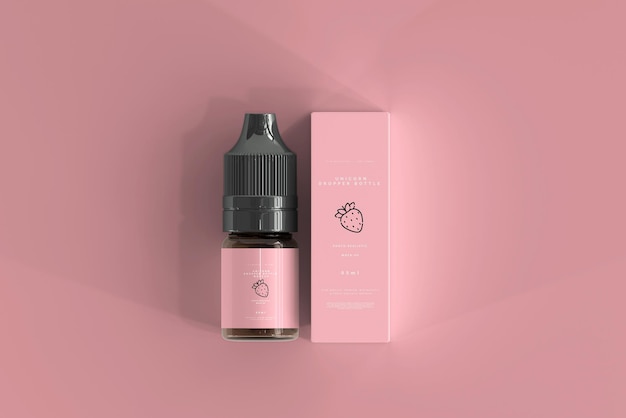 Dropper Bottle and Box Mockup