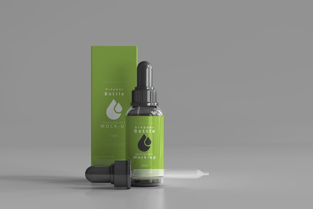 dropper bottle mockup box