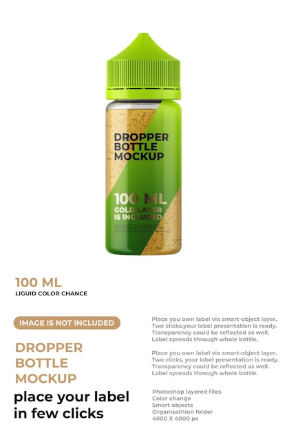 PSD dropper bottle mockup