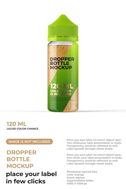 Dropper bottle mockup