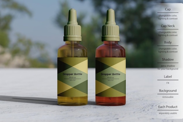 PSD contagocce bottle mockup