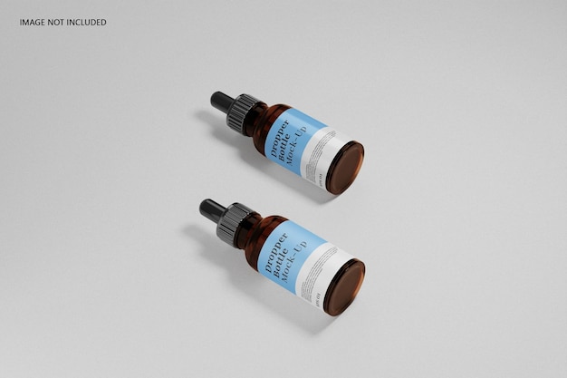 Dropper serum fles box mockup