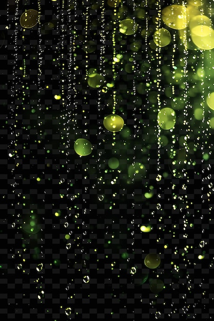 PSD drops of rain on a black background