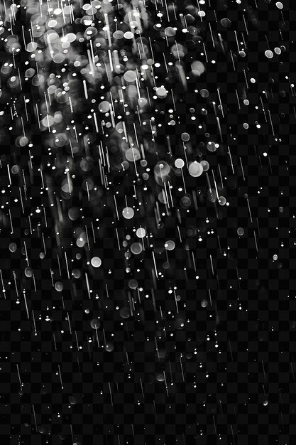 PSD drops of rain falling on a black background