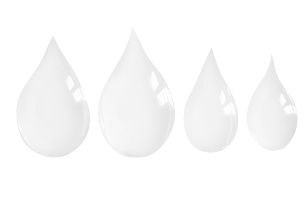 drops of transparent gel on a blank background png
