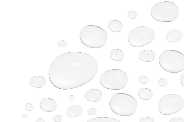 PSD drops of transparent gel or water in different sizes png