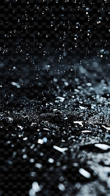 PSD drops of water on a black background