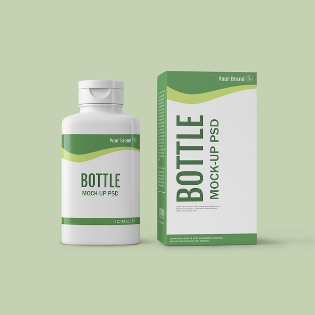 PSD drug bottle mockup