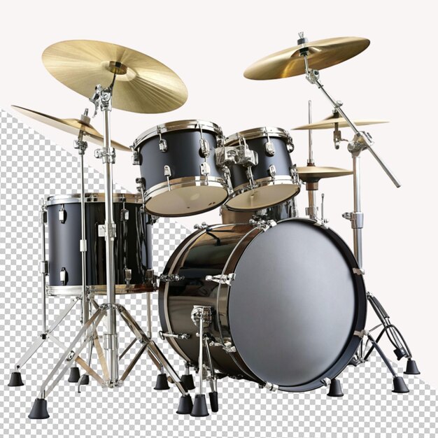 PSD drum kit on transparent background