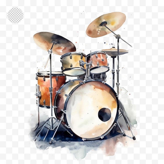 PSD a drum set with a drum set on it, png download