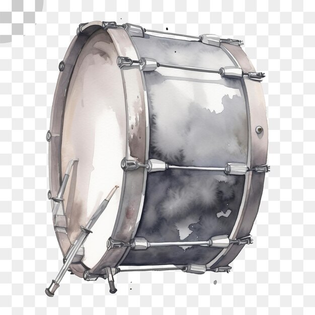 Drum watercolor transparent background