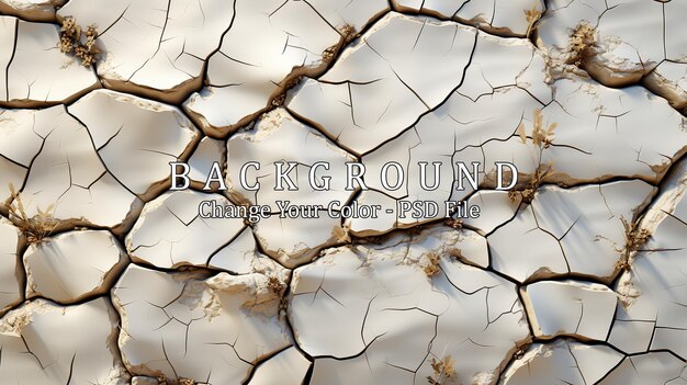 PSD dry cracked earth background global warming climate change concept