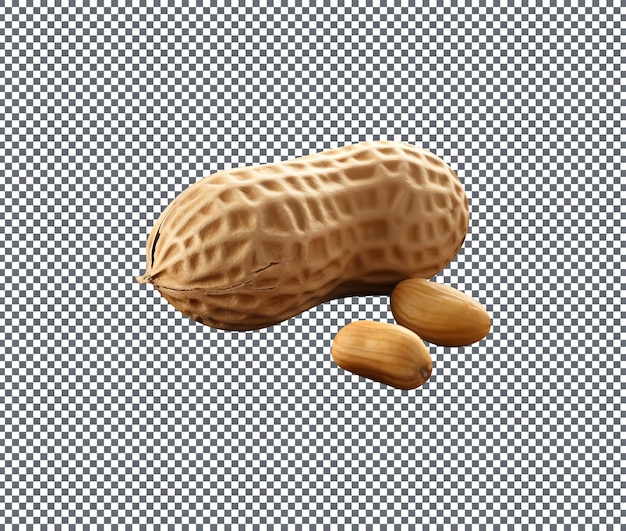 Dry fruit peanut isolated on transparent background