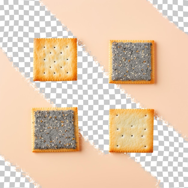 PSD dry salty snacks isolated on transparent background