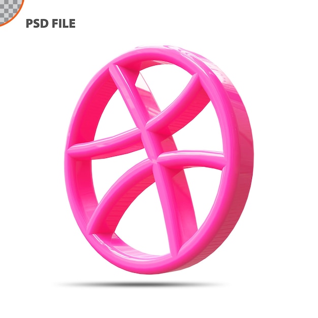 Drybling ikona koncepcja 3d