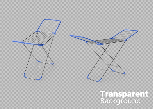 PSD drying rack on transparent background