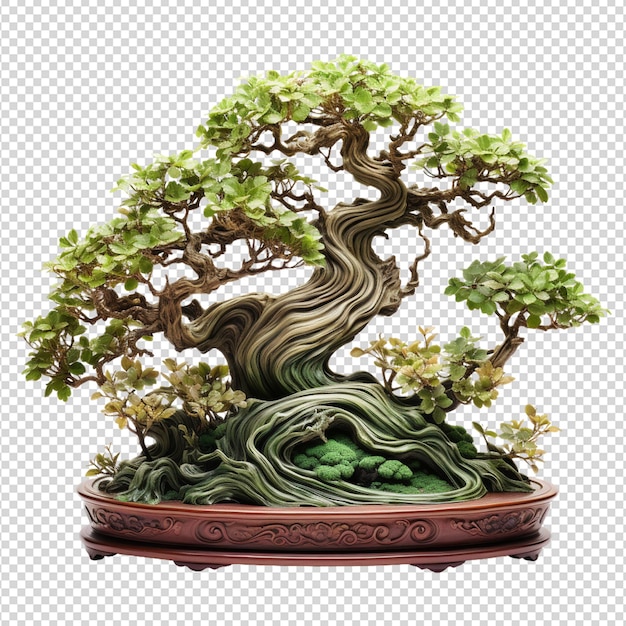 PSD drzewo bonsai odizolowane