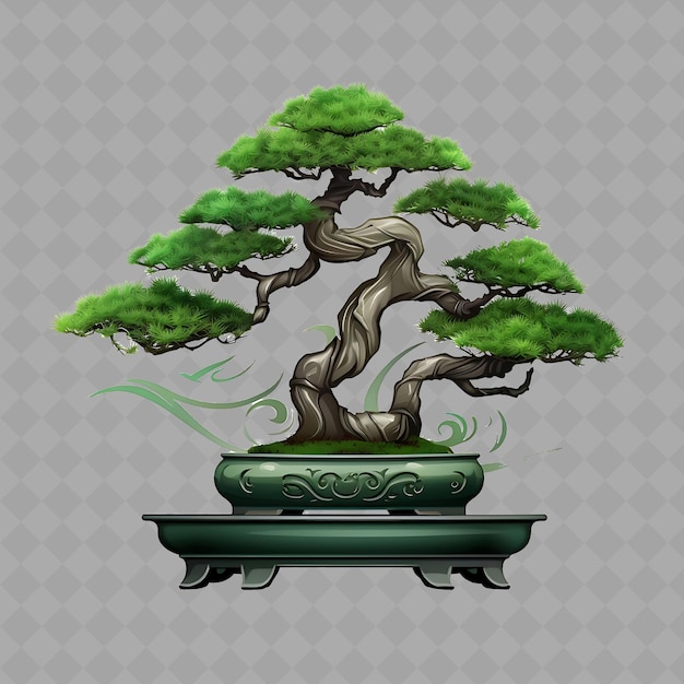 Drzewo Bonsai W Garnku Z Garnkiem Bonsai Na Nim