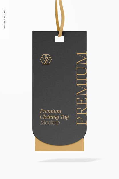 PSD dual clothing tag mockup front view