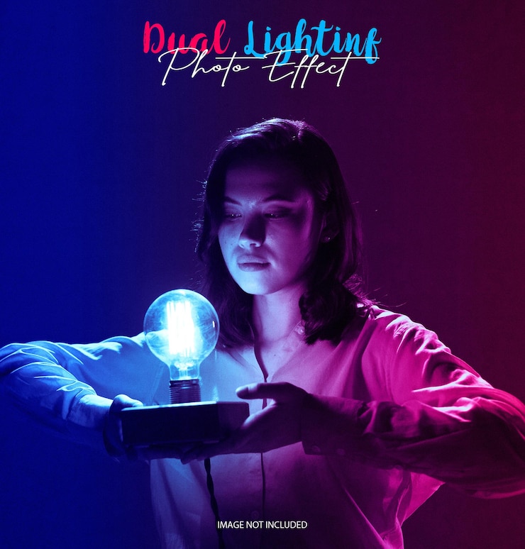 PSD dual lighting photo effect