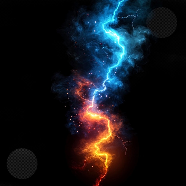 Dual Lightning Bolt Electric Energy and Plasma Storm
