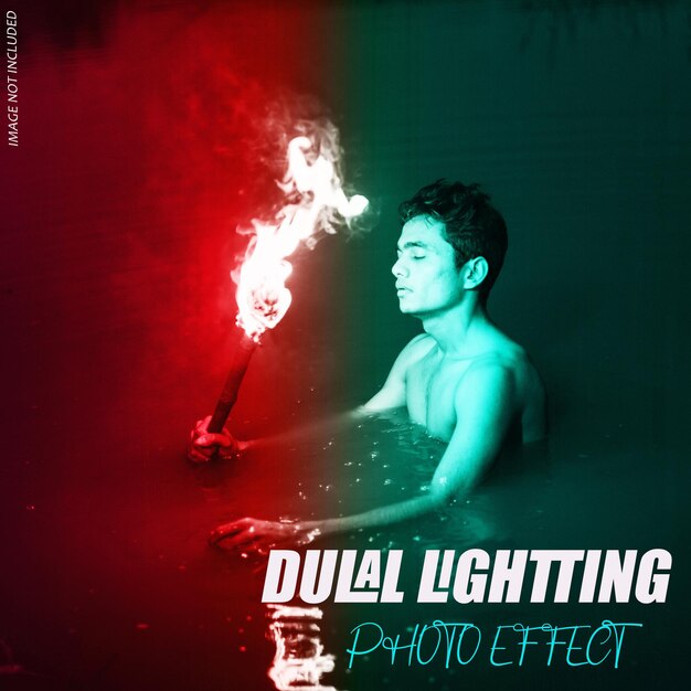 PSD dual lightting photo effect