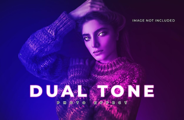 Dual tone vibrant lighting photo effect template