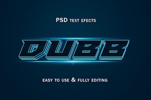 Dubb text effects with modern style