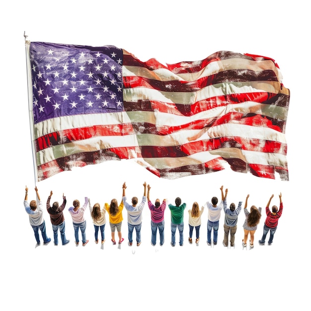 PSD duch patriotyzmu amerykanie świętują 4 lipca szczęśliwy dzień niepodległości
