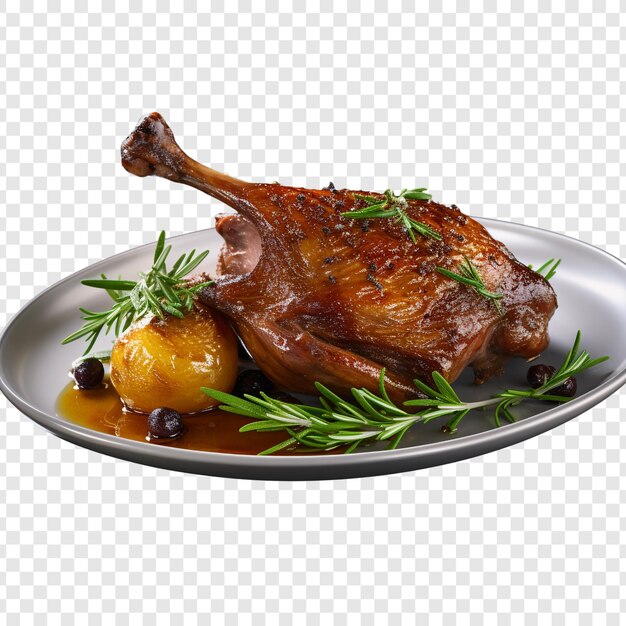 Duck confit isolated on transparent background