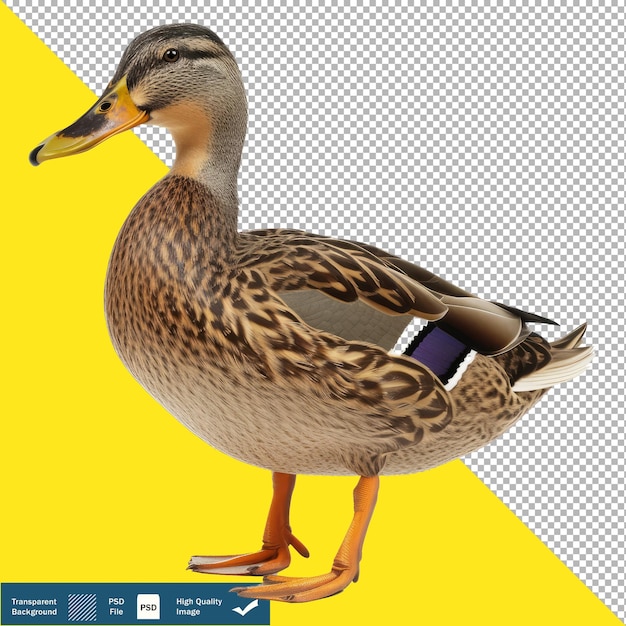 PSD duck isolated white background transparent background png psd