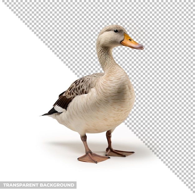 PSD duck isolated without background