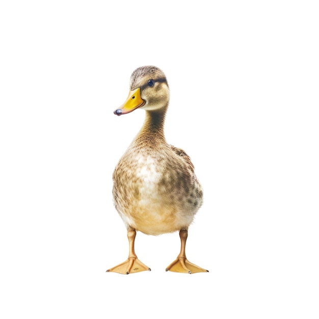 PSD a duck with a vibrant yellow beak against a sleek isolated background transparent generative ai