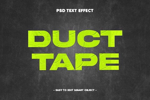 Duct tape editable text effect