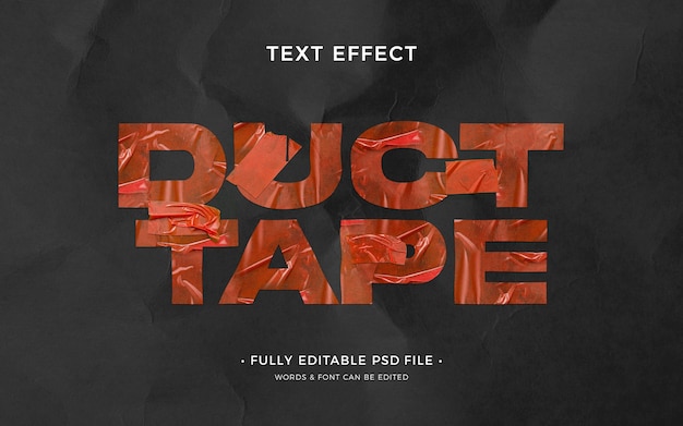 PSD duct tape-teksteffect