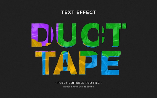 Duct tape-teksteffect