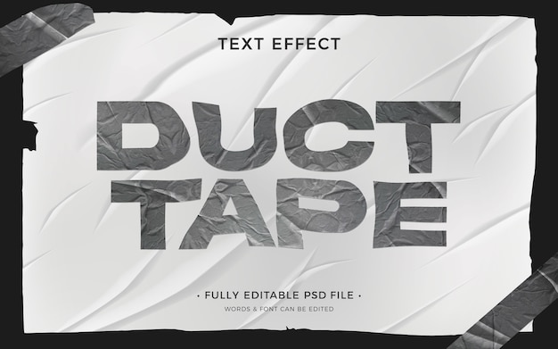 Duct tape text effect