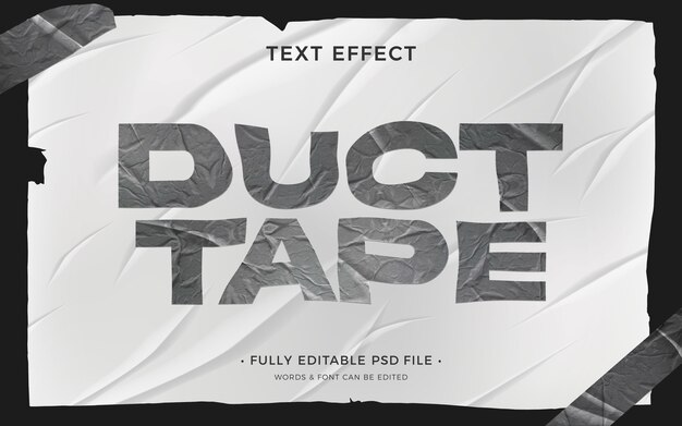 PSD duct tape text effect