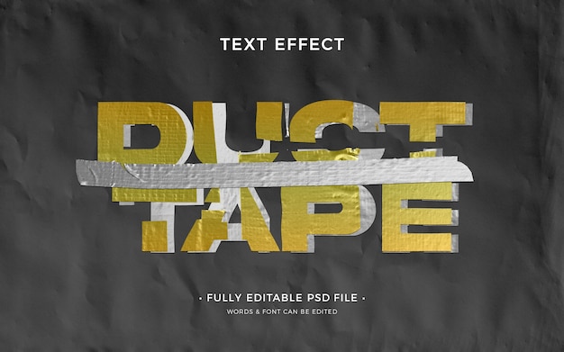 PSD duct tape text effect