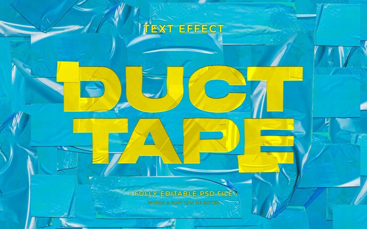PSD duct tape text effect