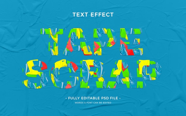 PSD duct tape text effect