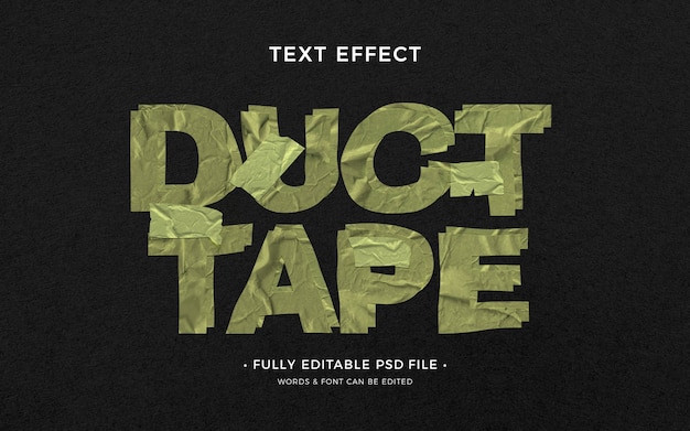 PSD duct tape text effect