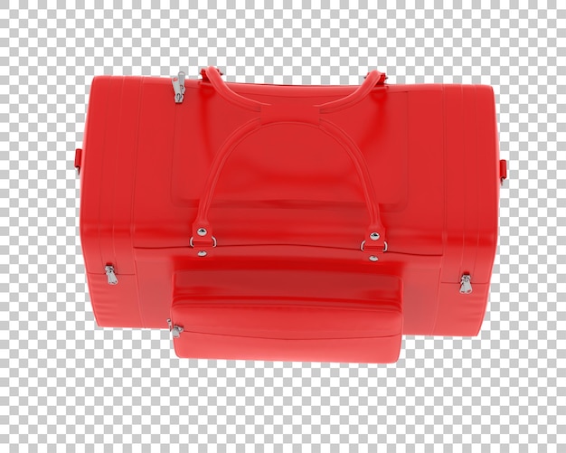 PSD duffle bag isolated on transparent background 3d rendering illustration
