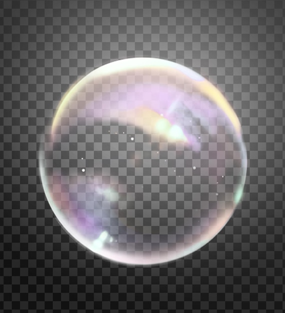 duidelijke bubbelvector sjabloon op een doorzichtige achtergrond