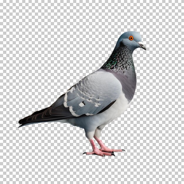 PSD duif vogel geïsoleerd op transparante achtergrond