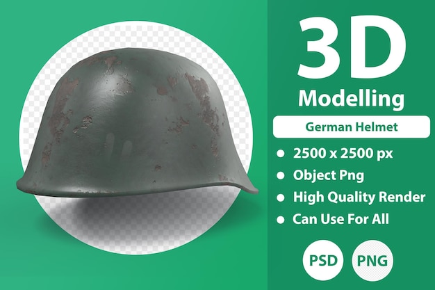 Duitse helm 3d-modellering