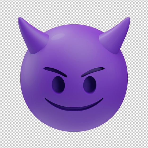 Duivel emoji 3d illustratie